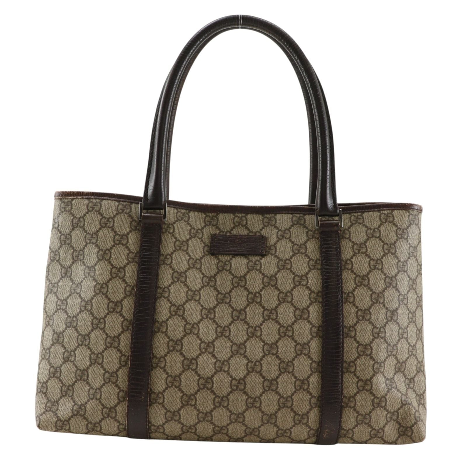 Gucci GG Supreme Canvas Brown Tote Bag
