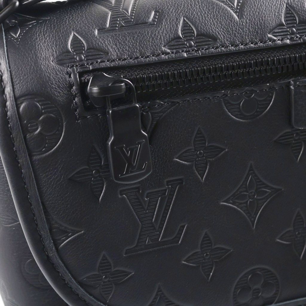 Louis Vuitton Monogram Shadow Pulse Messenger Shoulder Bag Black — view 6