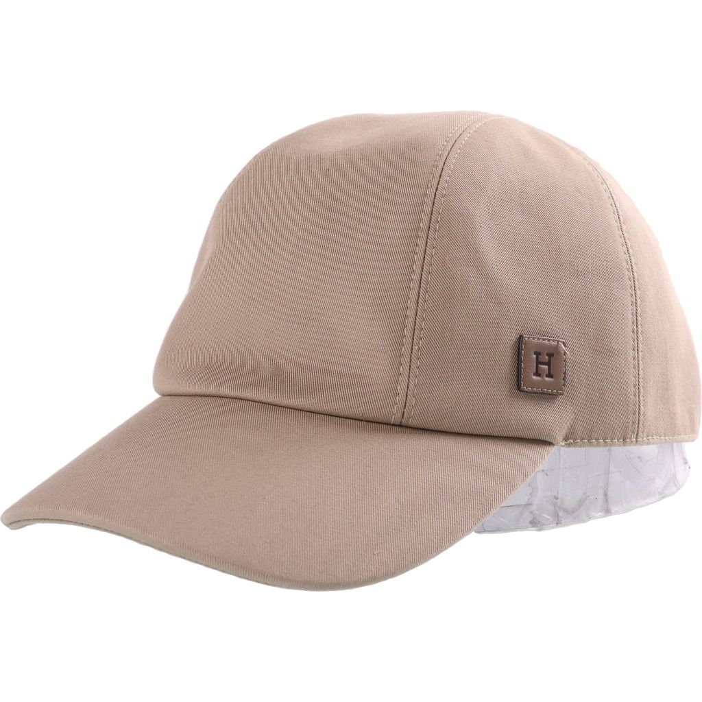 Hermes Miles Cotton Baseball Cap Hat Brown