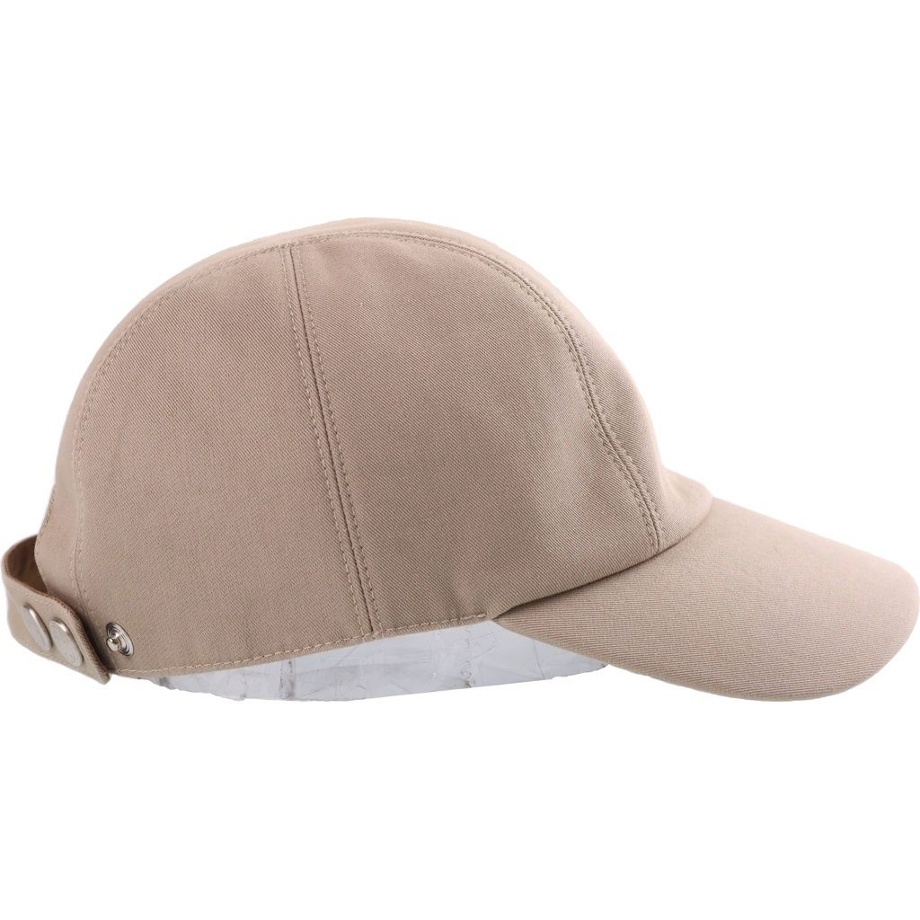 Hermes Miles Cotton Baseball Cap Hat Brown — view 3