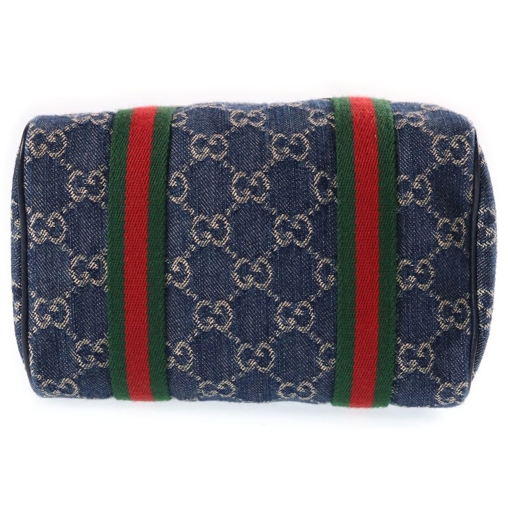Gucci GG Denim Shoulder Bag Sherry Line Blue — view 4