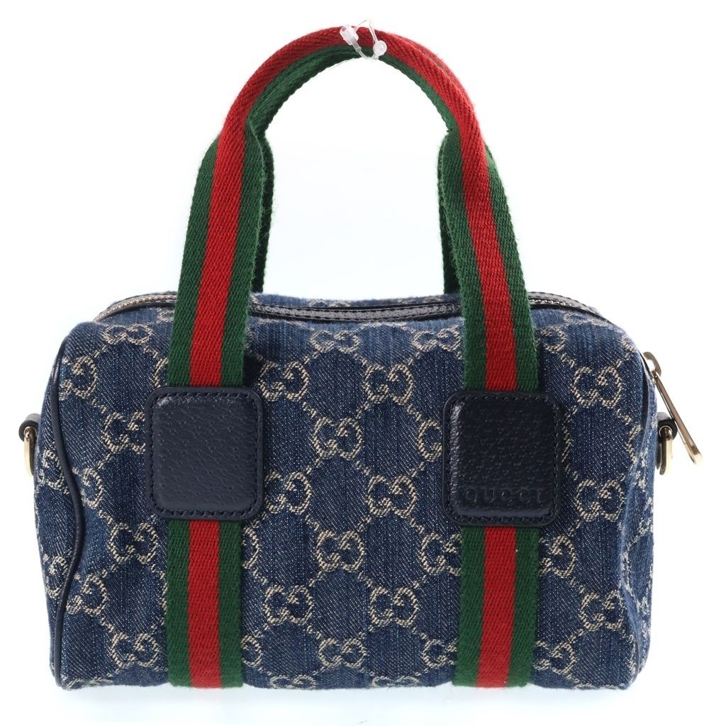 Gucci GG Denim Shoulder Bag Sherry Line Blue — view 2