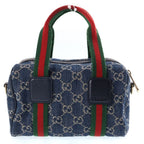 Gucci GG Denim Shoulder Bag Sherry Line Blue — view 2