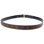 Louis Vuitton Belt LV Circle Prime 20 Reversible Leather Brown Black 75/30 Gold — view 2