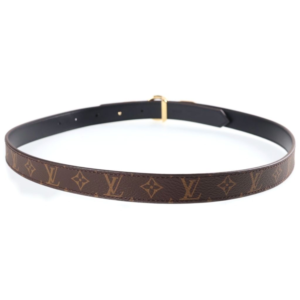 Louis Vuitton Belt LV Circle Prime 20 Reversible Leather Brown Black 75/30 Gold — view 2