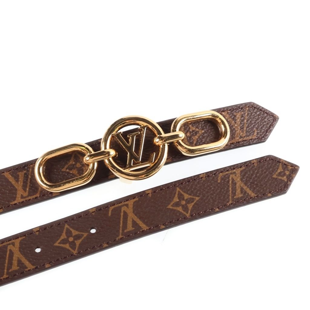 Louis Vuitton Belt LV Circle Prime 20 Reversible Leather Brown Black 75/30 Gold — view 4