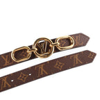 Louis Vuitton Belt LV Circle Prime 20 Reversible Leather Brown Black 75/30 Gold — view 4