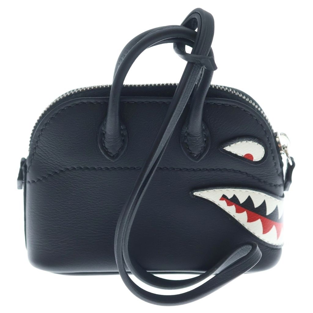 Hermes Bolide Shark Leather Bag Charm Black — view 2