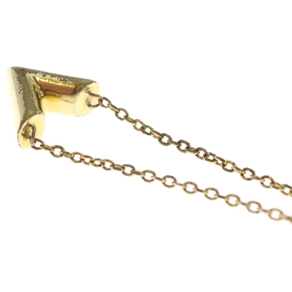 Louis Vuitton Necklace Essential V Logo Design Clasp Top Gold — view 6