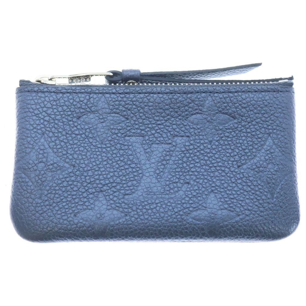 Louis Vuitton Empreinte Pochette Cles Charm Coin Purse Case Pouch Metallic Navy
