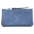 Louis Vuitton Empreinte Pochette Cles Charm Coin Purse Case Pouch Metallic Navy