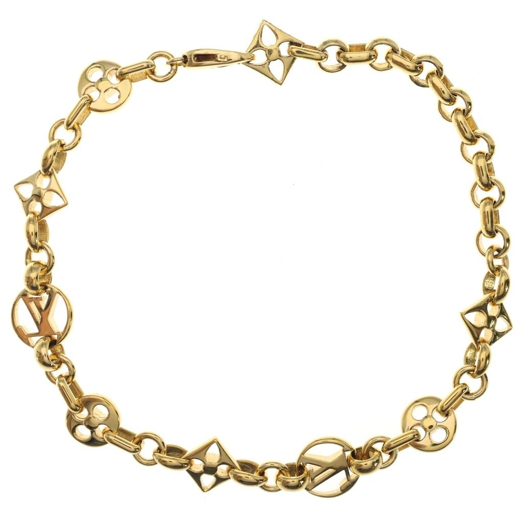 Louis Vuitton Crazy in Lock Chain Bracelet Gold