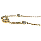 Dior CD Logo Rhinestone Faux Pearl Chain Necklace Gold — view 6