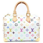 Louis Vuitton Monogram Multicolor Speedy 25 Leather 2-Way Shoulder Bag Mini