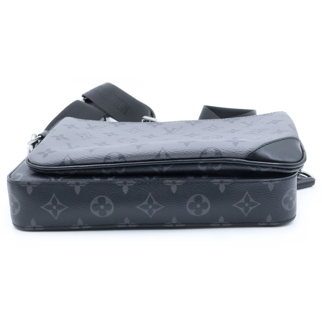 Louis Vuitton Monogram Eclipse Trio Messenger Shoulder Bag Black Gray — view 4