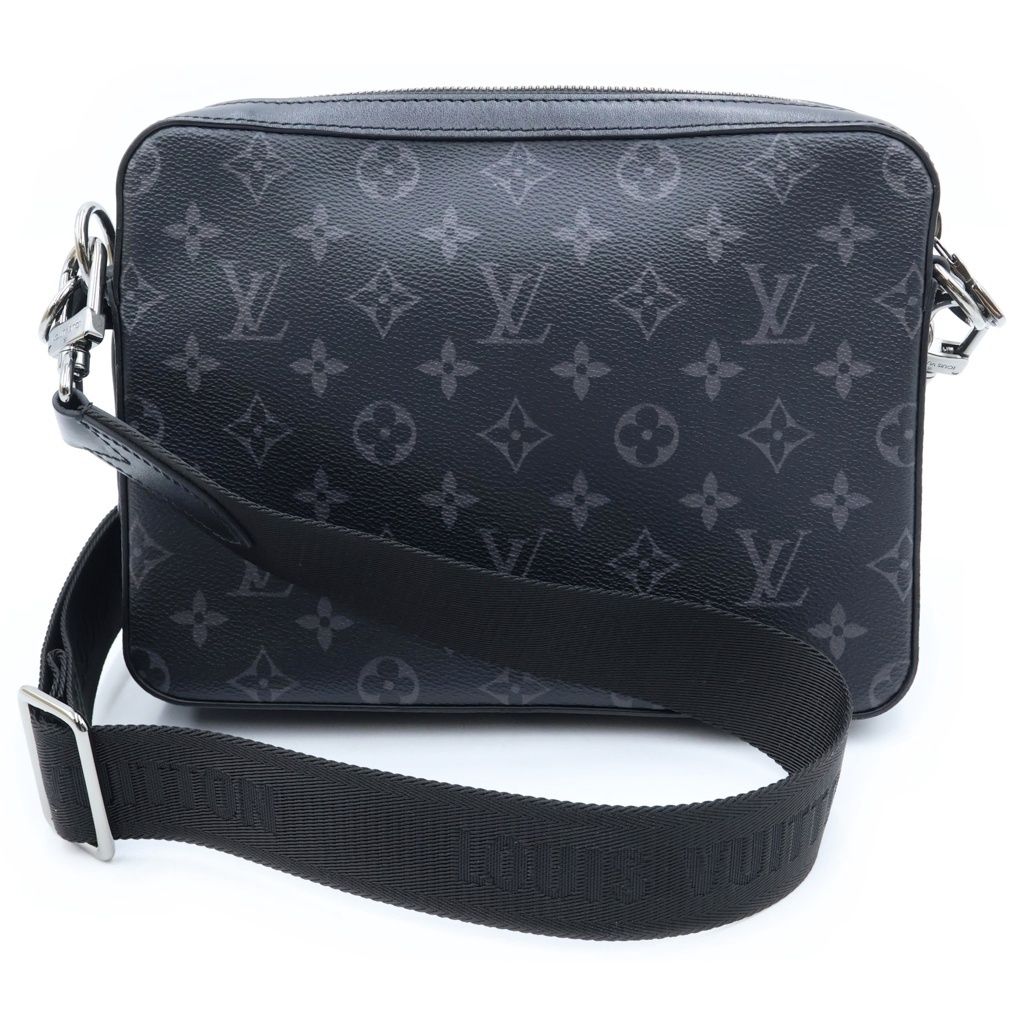 Louis Vuitton Monogram Eclipse Trio Messenger Shoulder Bag Black Gray — view 2