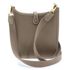 Hermes Evelyne TPM Shoulder Bag Etoupe Taurillon Clemence Gold — view 2