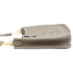 Hermes Evelyne TPM Shoulder Bag Etoupe Taurillon Clemence Gold — view 3