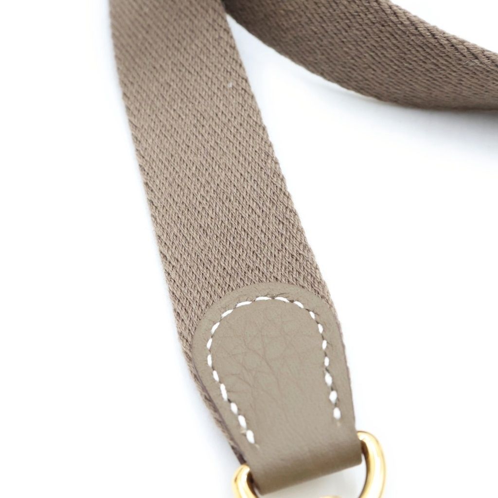 Hermes Evelyne TPM Shoulder Bag Etoupe Taurillon Clemence Gold — view 6