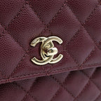 Chanel Coco Handle XS 2-Way Shoulder Bag Caviar Leather Burgundy Gold — view 7