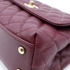 Chanel Coco Handle XS 2-Way Shoulder Bag Caviar Leather Burgundy Gold — view 5