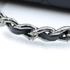 Chanel Quilted Chain Mini Shoulder Bag Black Lambskin Silver — view 7