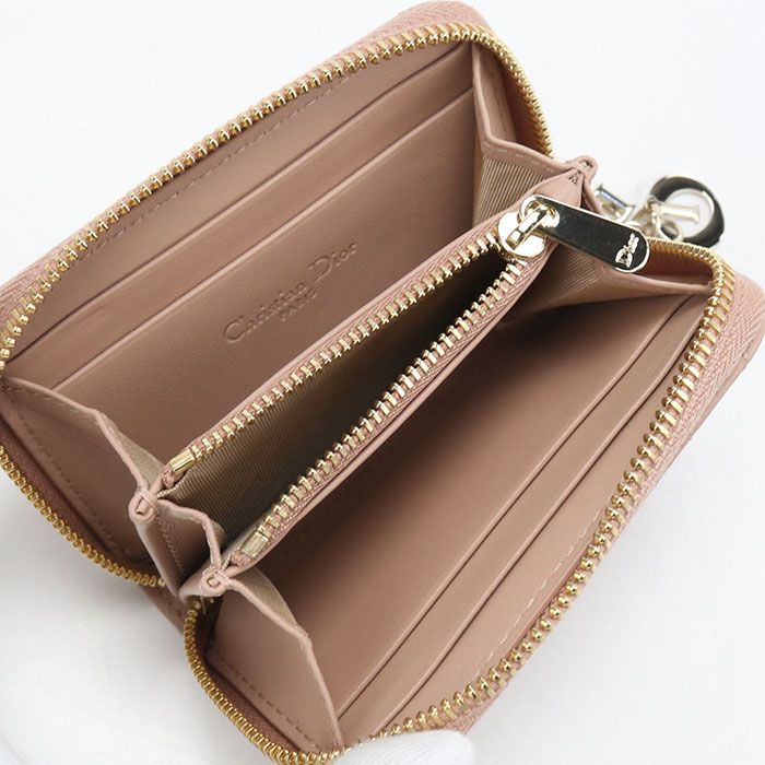 Dior Zip Coin Purse Lady Dior Lambskin — view 3