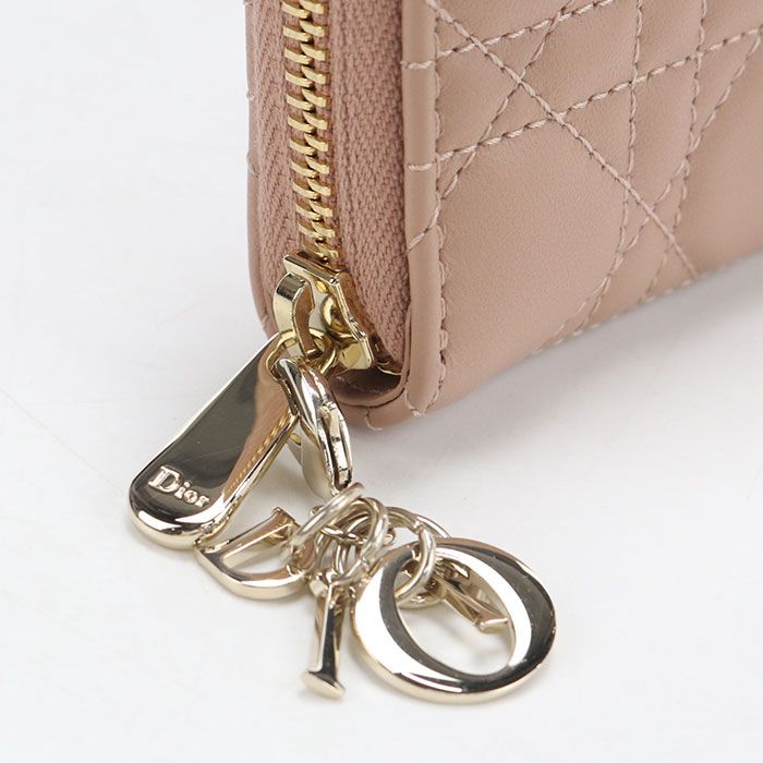 Dior Zip Coin Purse Lady Dior Lambskin — view 4