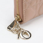Dior Zip Coin Purse Lady Dior Lambskin — view 4