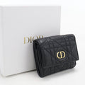 Dior Hibiscus Wallet Caro Trifold Calfskin