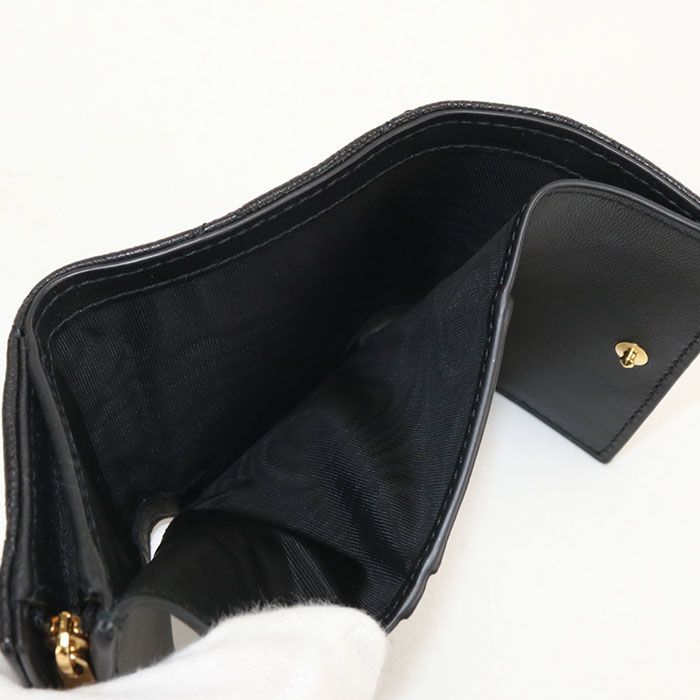 Dior Hibiscus Wallet Caro Trifold Calfskin — view 4