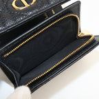 Dior Hibiscus Wallet Caro Trifold Calfskin — view 5
