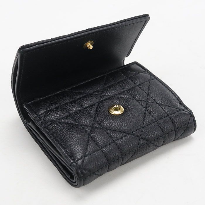 Dior Hibiscus Wallet Caro Trifold Calfskin — view 8