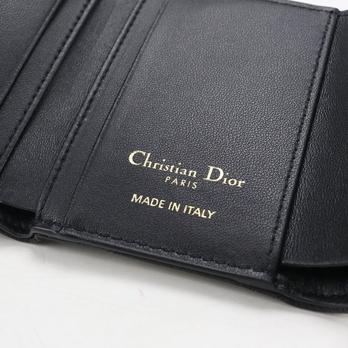 Dior Hibiscus Wallet Caro Trifold Calfskin — view 7