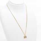 Celine Rhinestone Triomphe Necklace Metal