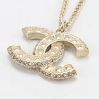 Chanel Rhinestone CC Logo Necklace Metal — view 4