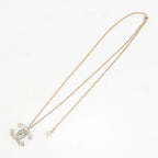 Chanel Rhinestone CC Logo Necklace Metal — view 6