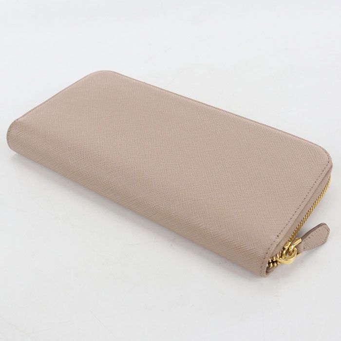 Prada Saffiano Triangle Wallet Zip Around Leather — view 2