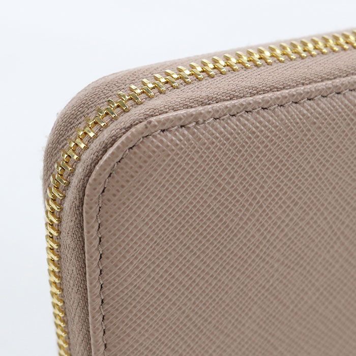 Prada Saffiano Triangle Wallet Zip Around Leather — view 5