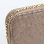 Prada Saffiano Triangle Wallet Zip Around Leather — view 5