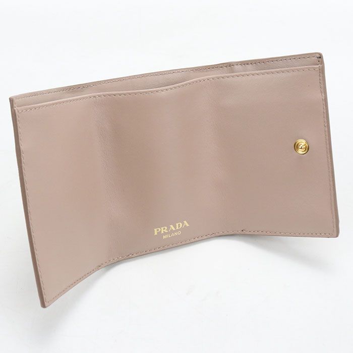 Prada Vitello Move Trifold Wallet Leather — view 3