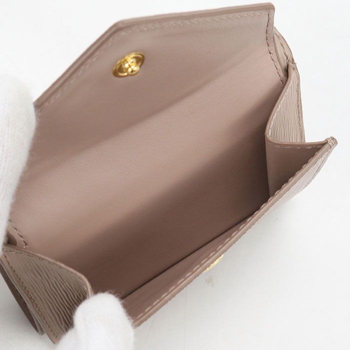 Prada Vitello Move Trifold Wallet Leather — view 5