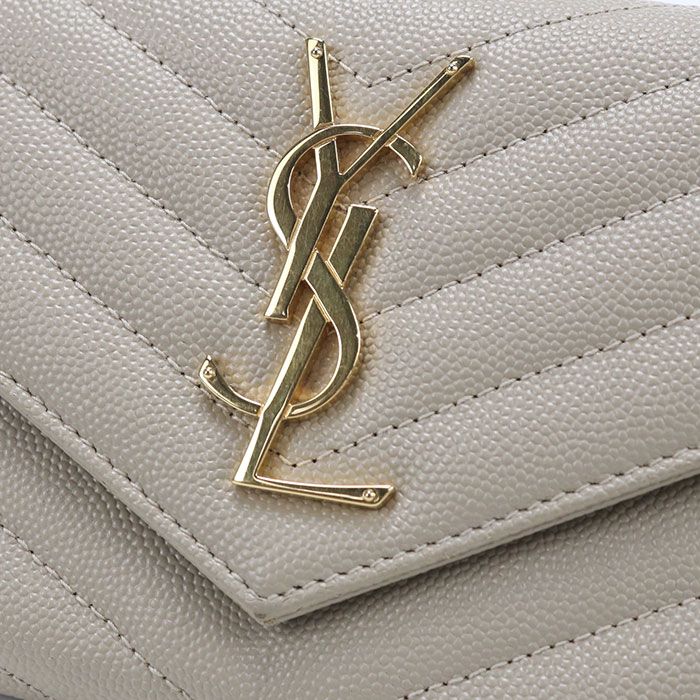 Saint Laurent Large Flap Wallet Cassandra Matelasse Bifold Calfskin — view 4