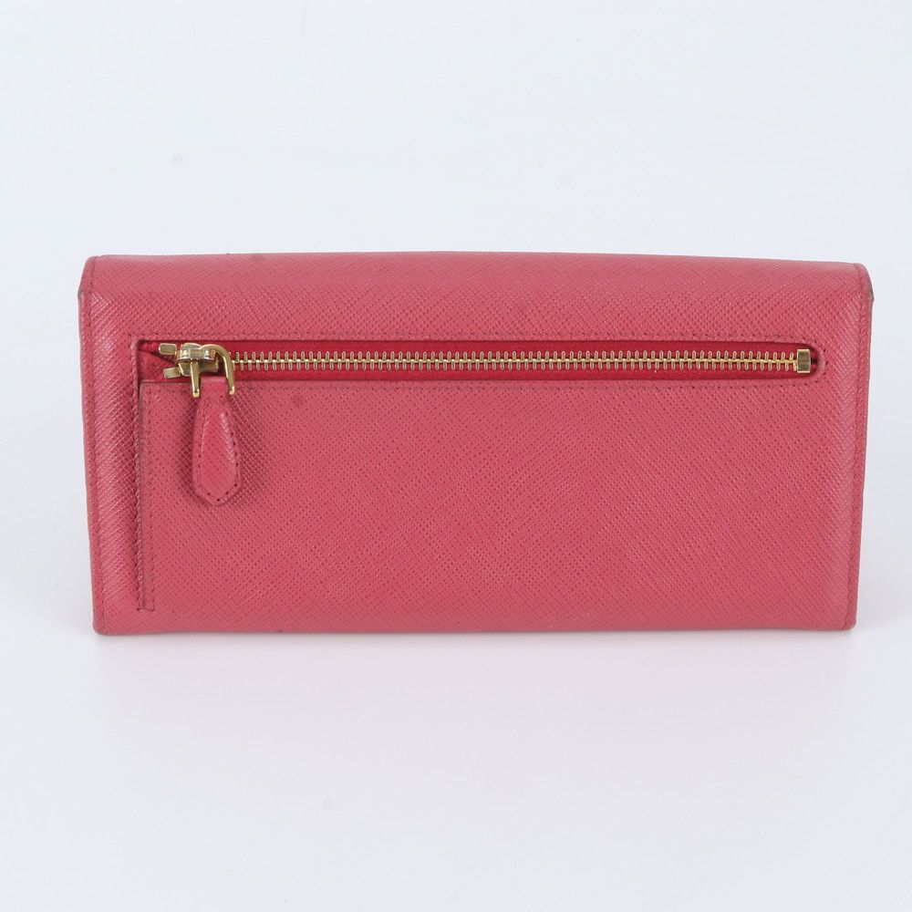 Prada Saffiano Leather Card Case with Wallet Zip Around — view 2