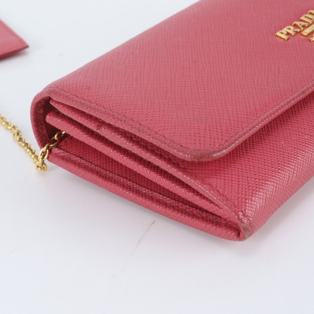 Prada Saffiano Leather Card Case with Wallet Zip Around — view 5