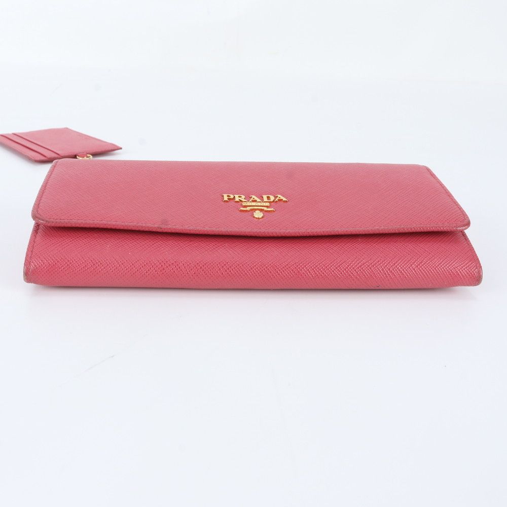 Prada Saffiano Leather Card Case with Wallet Zip Around — view 4