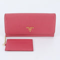 Prada Saffiano Leather Card Case with Wallet Zip Around