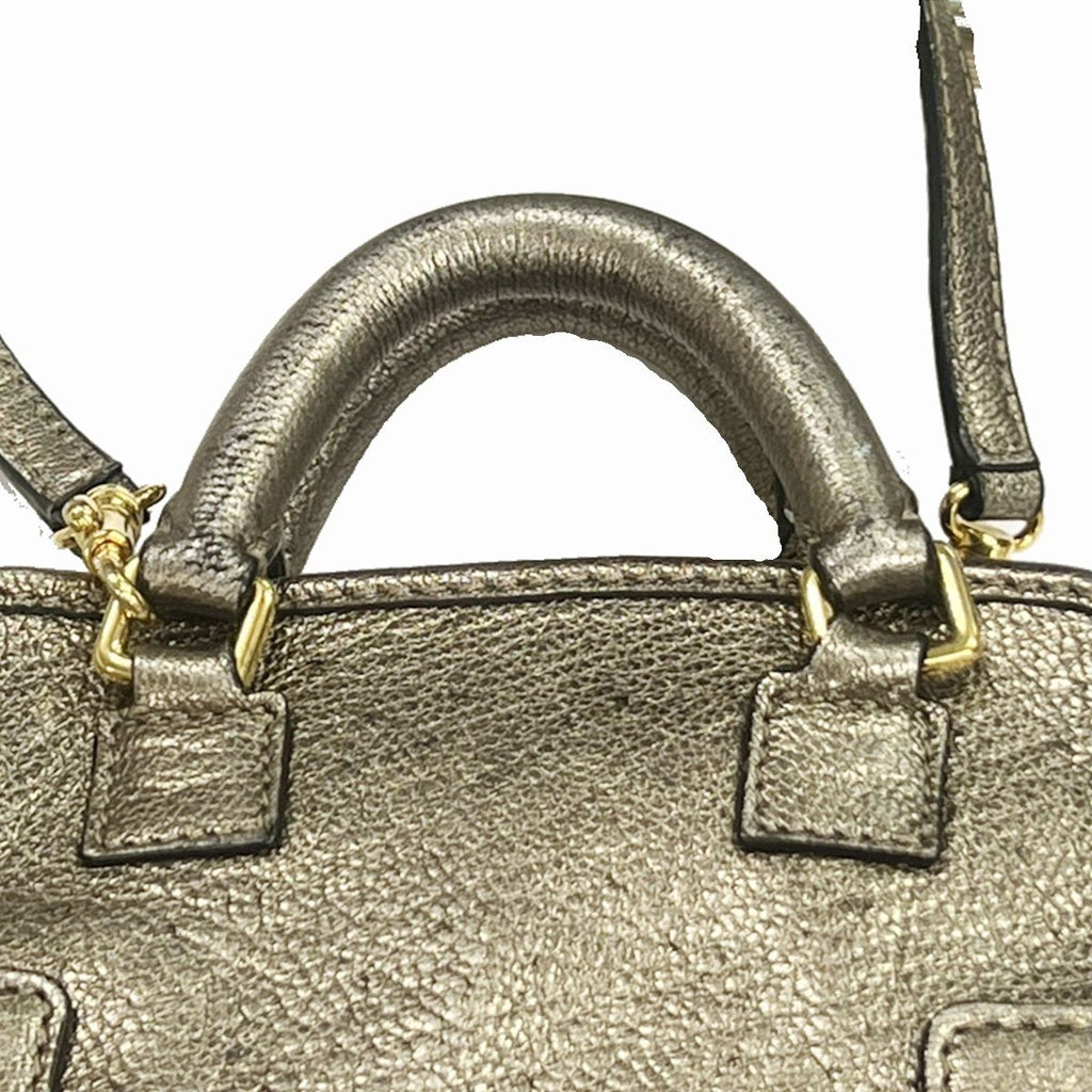 Loewe Amazona Micro Mini Shoulder Bag 2-Way Metallic Leather — view 8