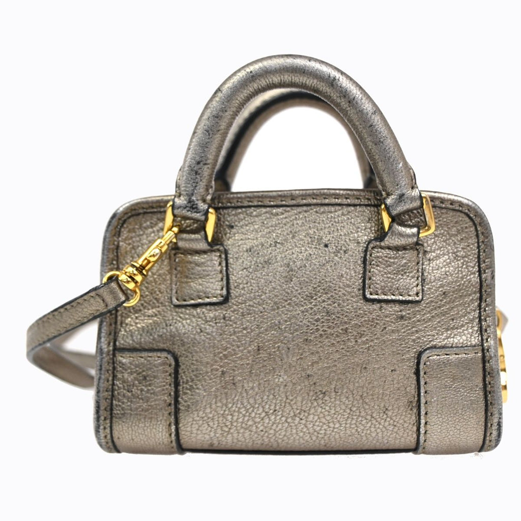 Loewe Amazona Micro Mini Shoulder Bag 2-Way Metallic Leather — view 3