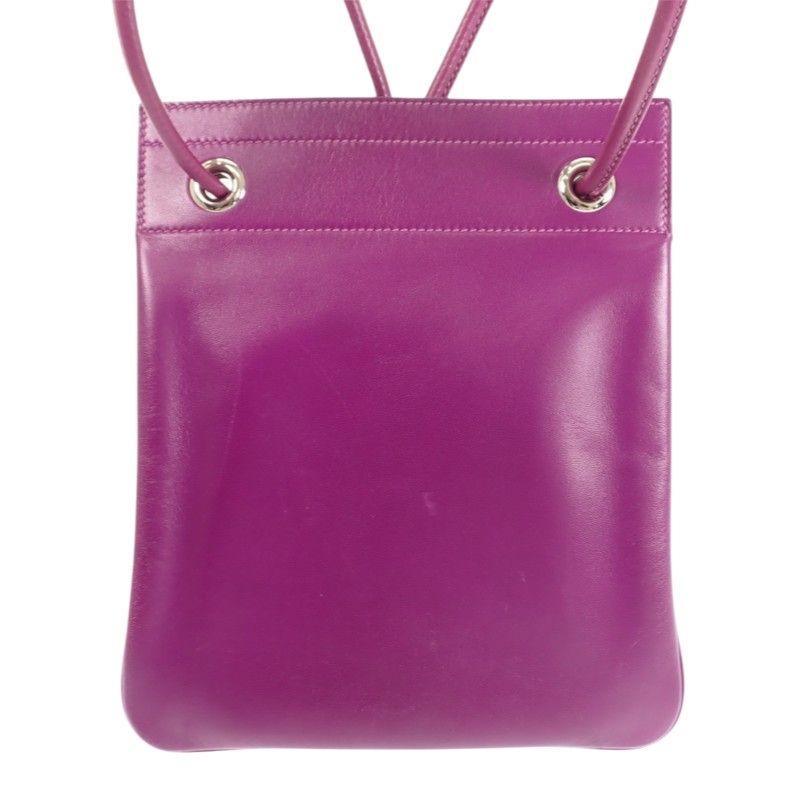 Hermes Sac Aline Mini Shoulder Bag Swift Agneau Milo Anemone Violet Silver — view 3